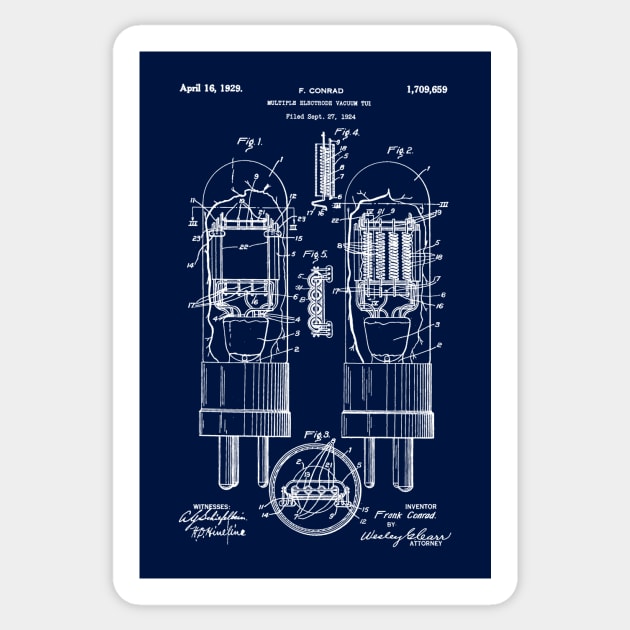 Vacuum Tube Patent 1924 Sticker by Joodls